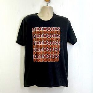Lucky Brand - Washed & Worn Fireworks Certified Pyro Tech Gray T Shirt Size L
